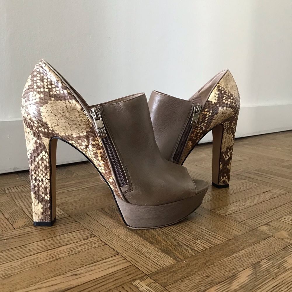 Vince Camuto Leather/Snakeskin Booties